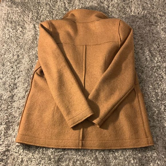 NWT - CHICOS || Polyester WOOL Caramel Button Up Warm jacket - Picture 7 of 7